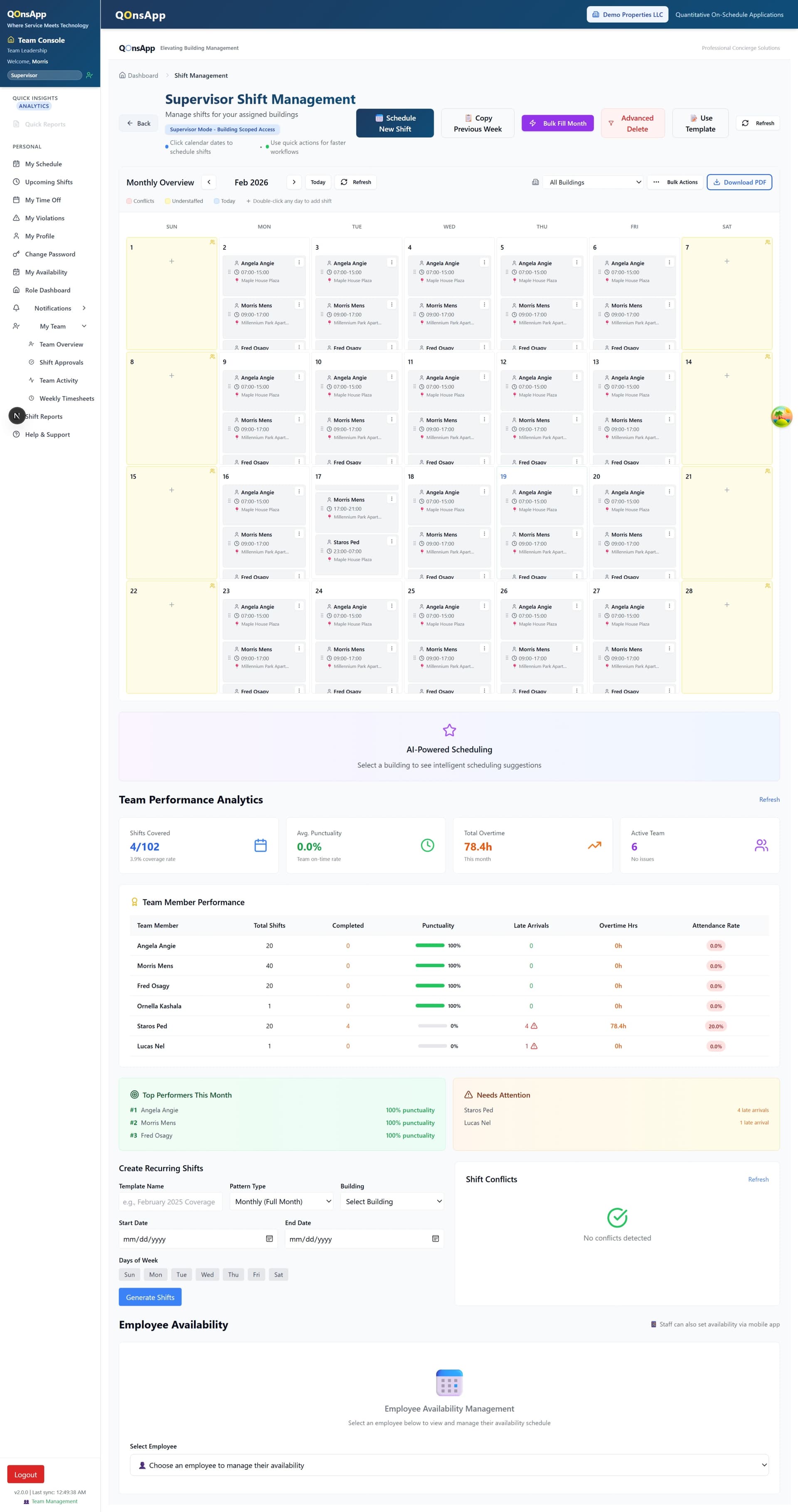 Smart Shift Management